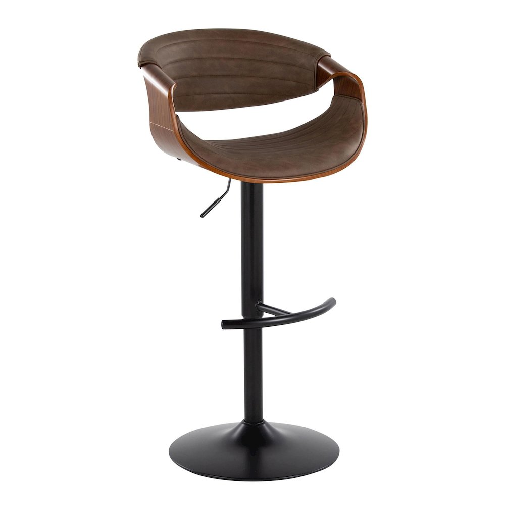 Symphony Adjustable Barstool - Set of 2 in Black Metal. Picture 2