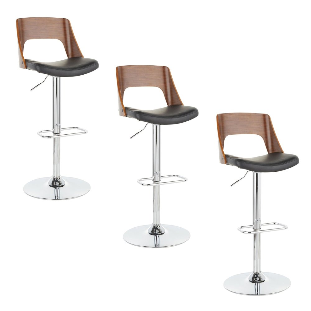 Valencia Adjustable Barstool - Set of 3. Picture 1