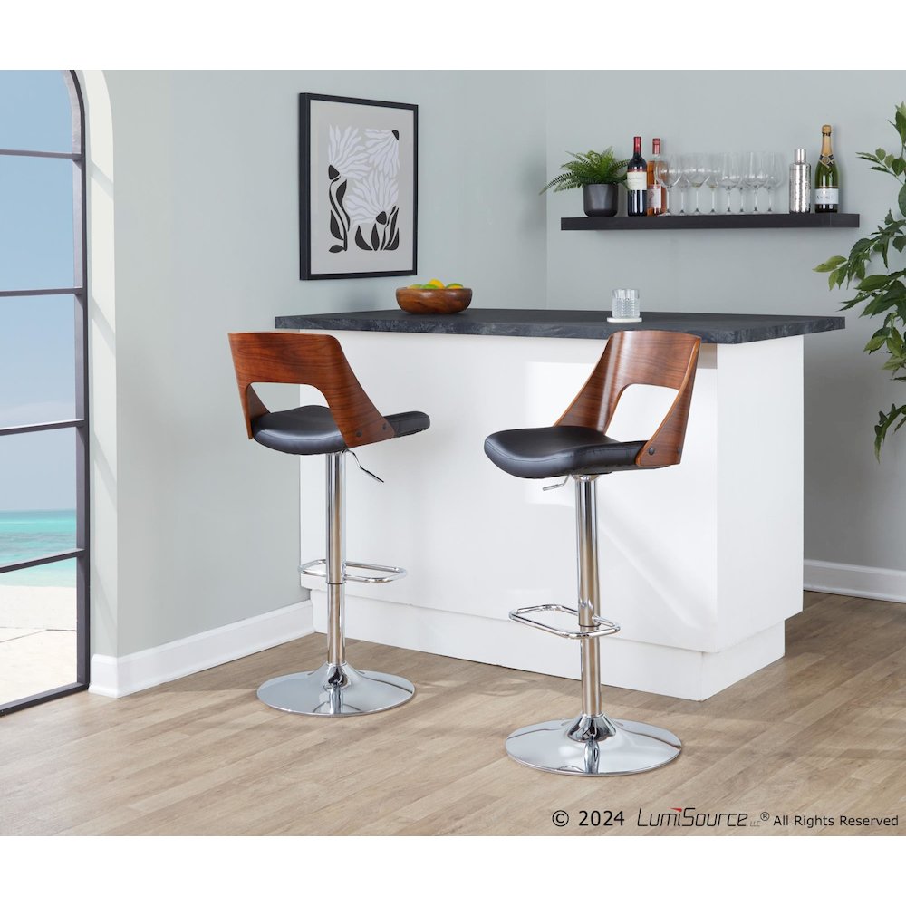 Valencia Adjustable Barstool - Set of 3. Picture 9