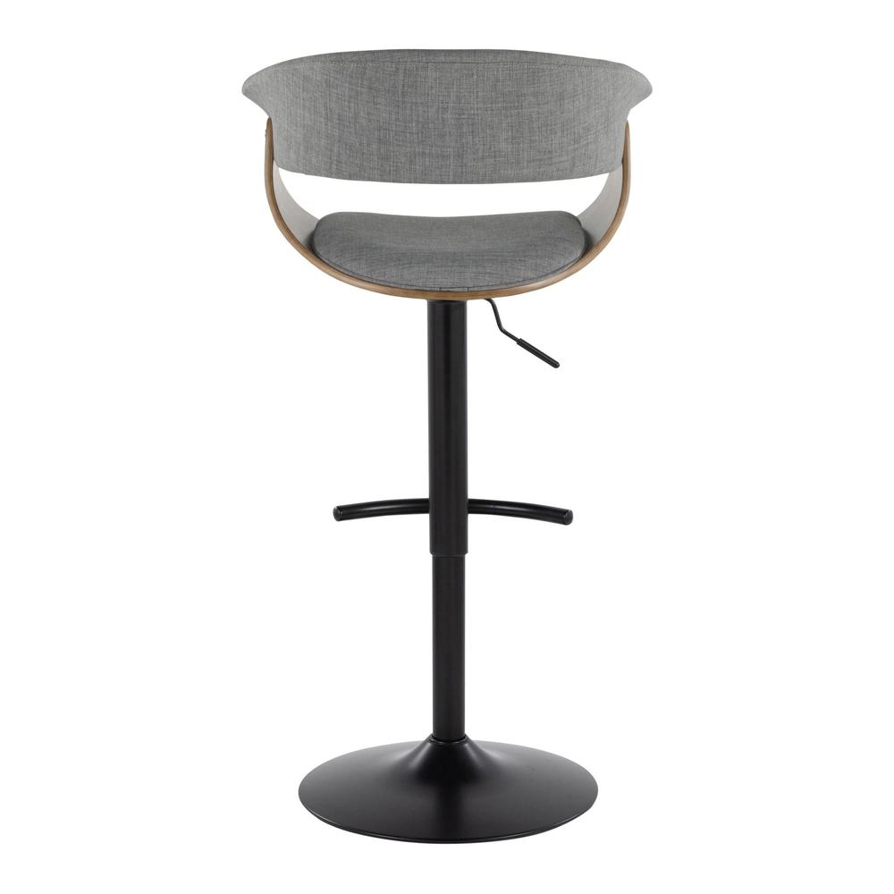 Grey Vintage Mod Adjustable Height Barstool - Set of 2. Picture 5