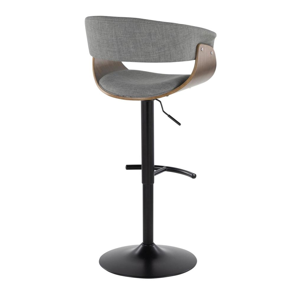 Grey Vintage Mod Adjustable Height Barstool - Set of 2. Picture 4