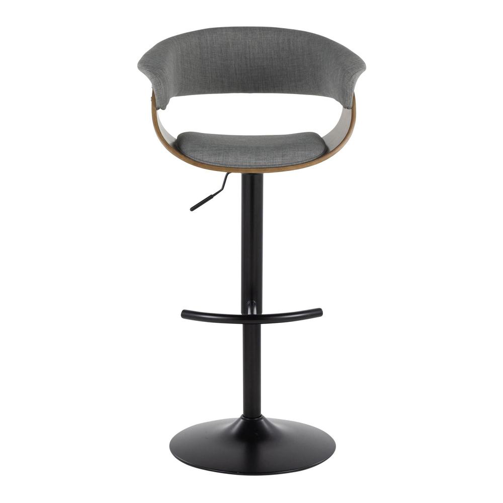 Grey Vintage Mod Adjustable Height Barstool - Set of 2. Picture 6