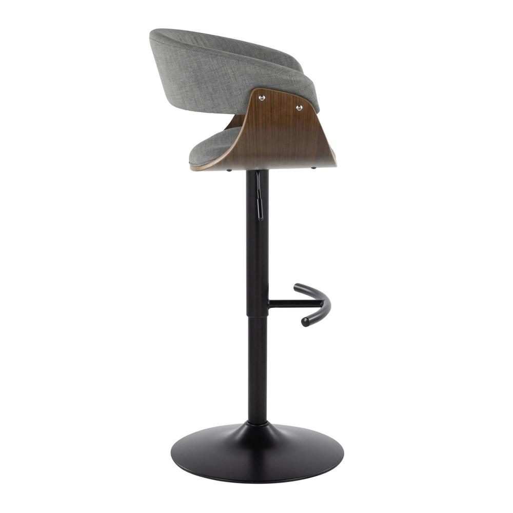 Grey Vintage Mod Adjustable Height Barstool - Set of 2. Picture 3