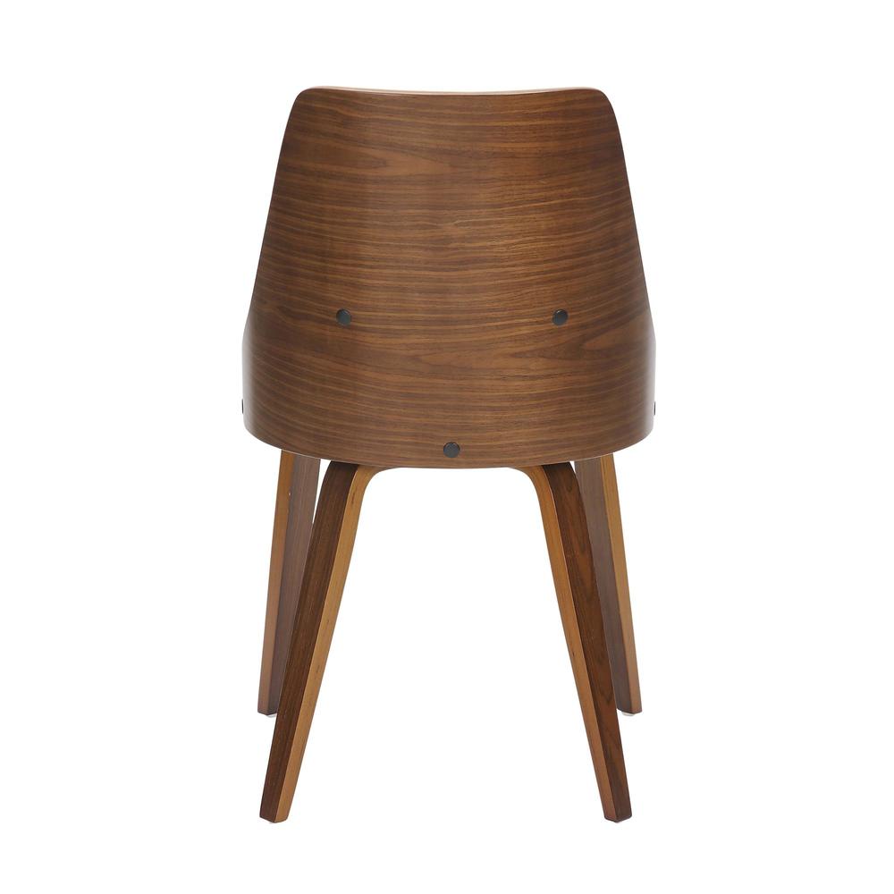 Walnut Wood, Brown PU Anabelle Bent Wood Chair - Set of 2. Picture 5