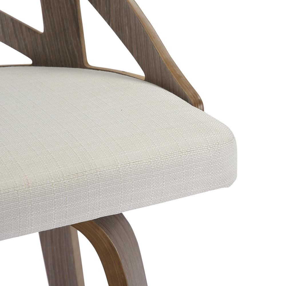 Light Grey Wood, Cream Noise Fabric Charlotte Counter Stool - Set of 2. Picture 7