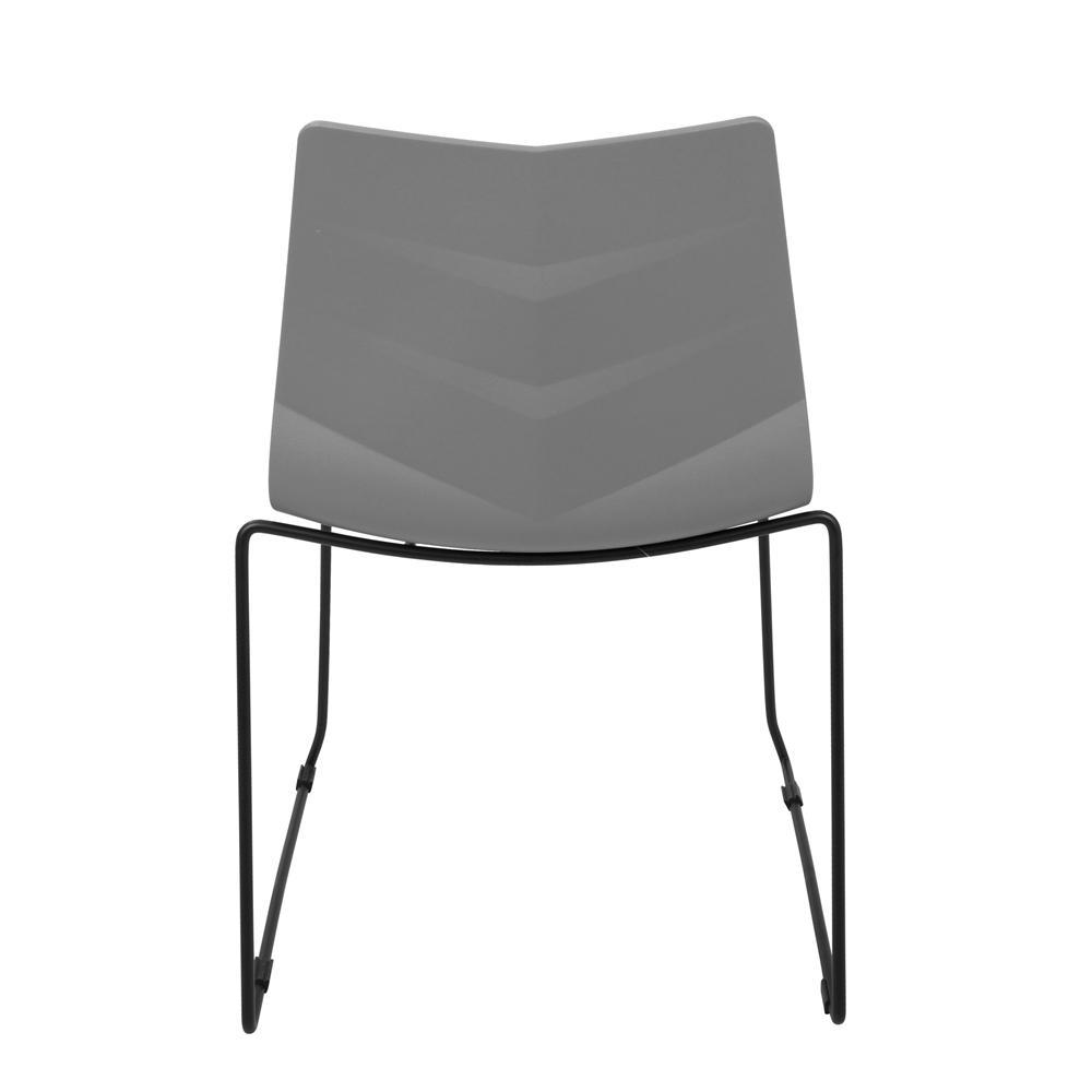 Arrow Contemporary Dining Chair in Black and Grey - Set of 2. Picture 5