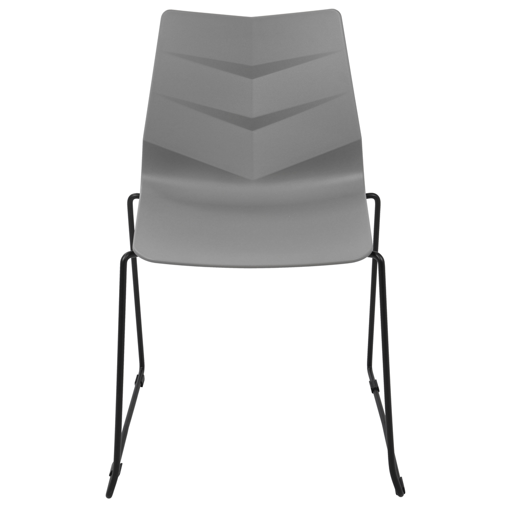 Arrow Contemporary Dining Chair in Black and Grey - Set of 2. Picture 6