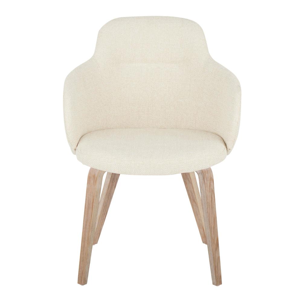 Whitewashed Wood, Cream Noise Fabric Boyne Chair - Set of 2. Picture 6
