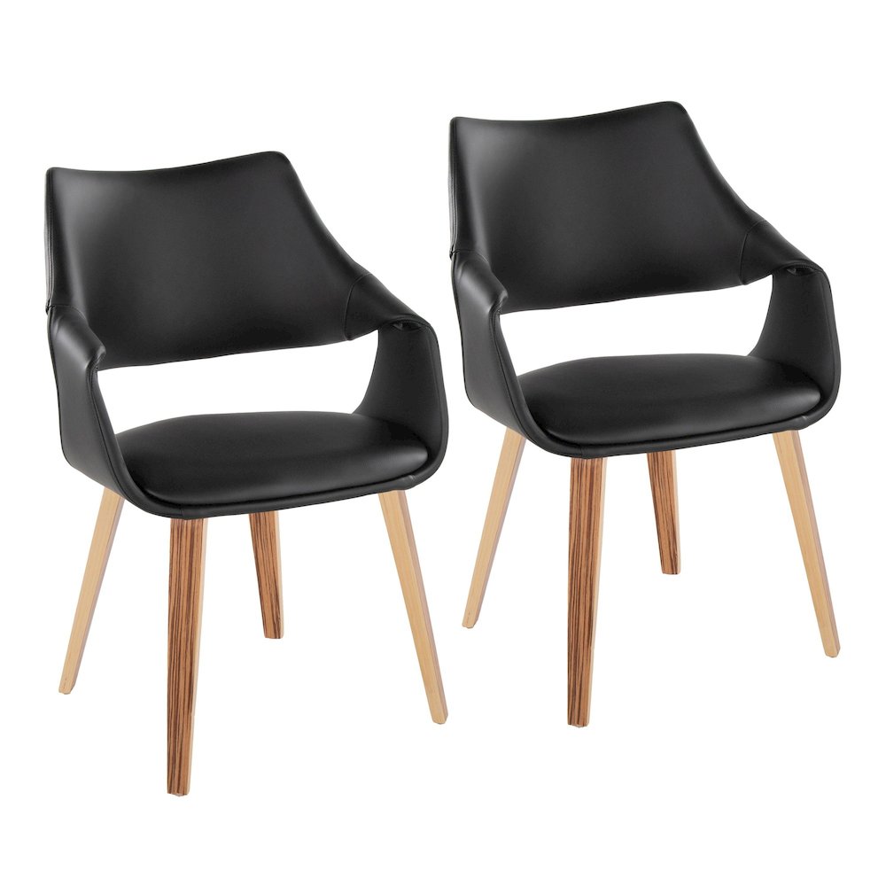 Curvo Highback Upholstered Chair - Set of 2. Picture 1