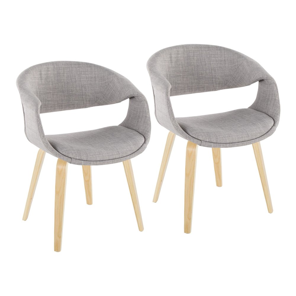 Curvo Upholstered Chair - Set of 2. Picture 1