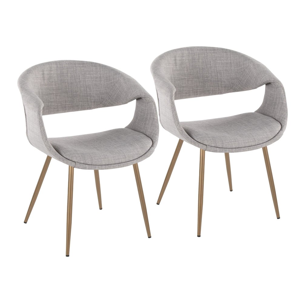 Curvo Upholstered Chair - Set of 2. Picture 1
