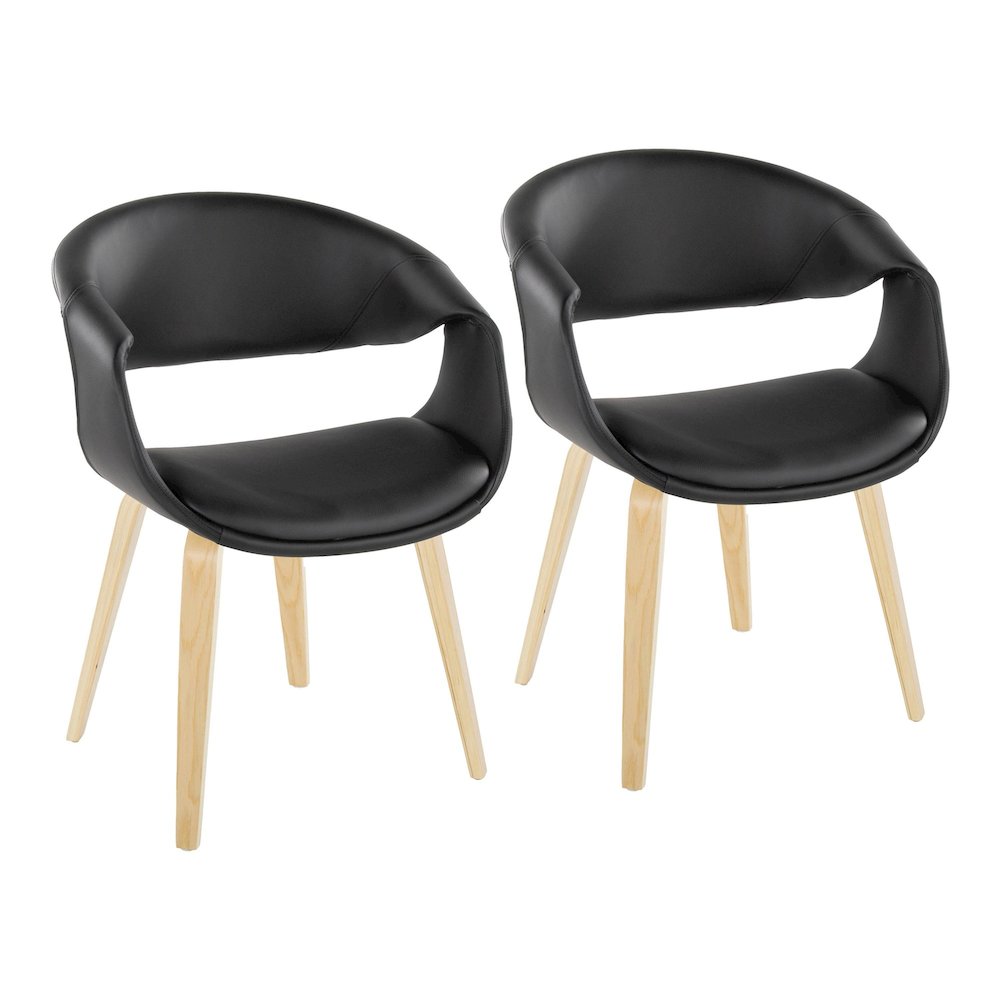 Curvo Upholstered Chair - Set of 2. Picture 1