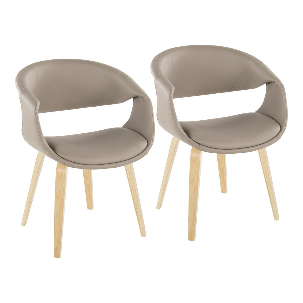 Curvo Upholstered Chair - Set of 2. Picture 1