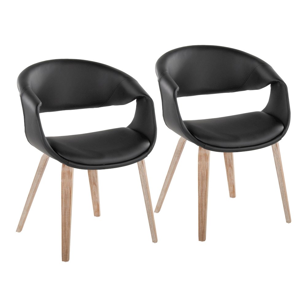 Curvo Upholstered Chair - Set of 2. Picture 1