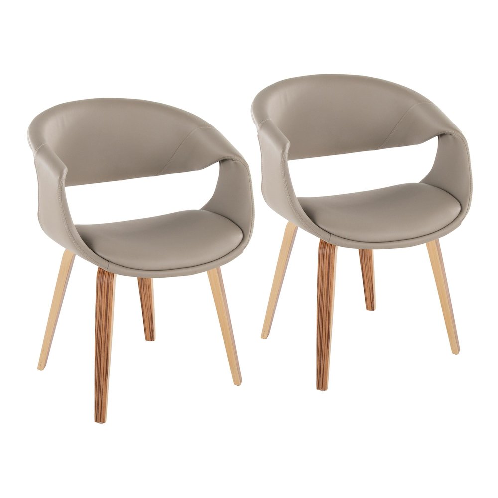 Curvo Upholstered Chair - Set of 2. Picture 1