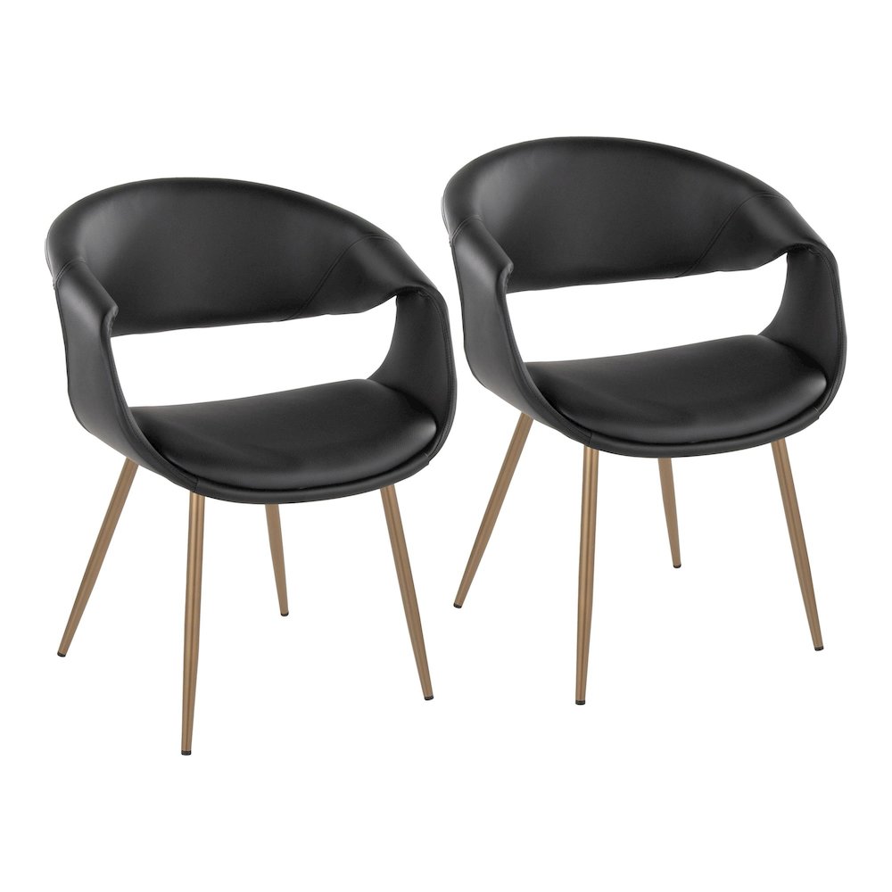 Curvo Upholstered Chair - Set of 2. Picture 1
