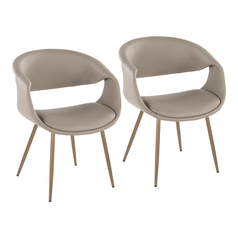 Curvo Upholstered Chair - Set of 2. Picture 1