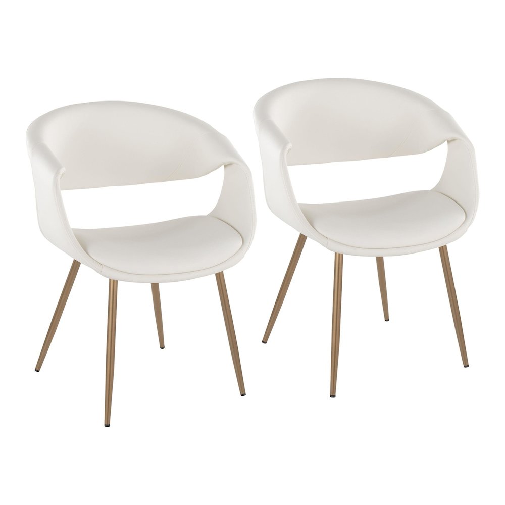 Curvo Upholstered Chair - Set of 2. Picture 1