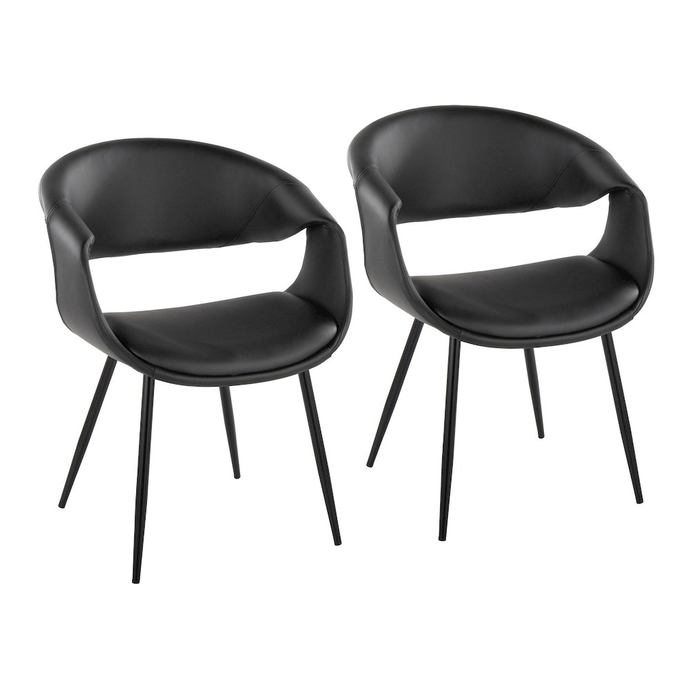 Curvo Upholstered Chair - Set of 2. Picture 1