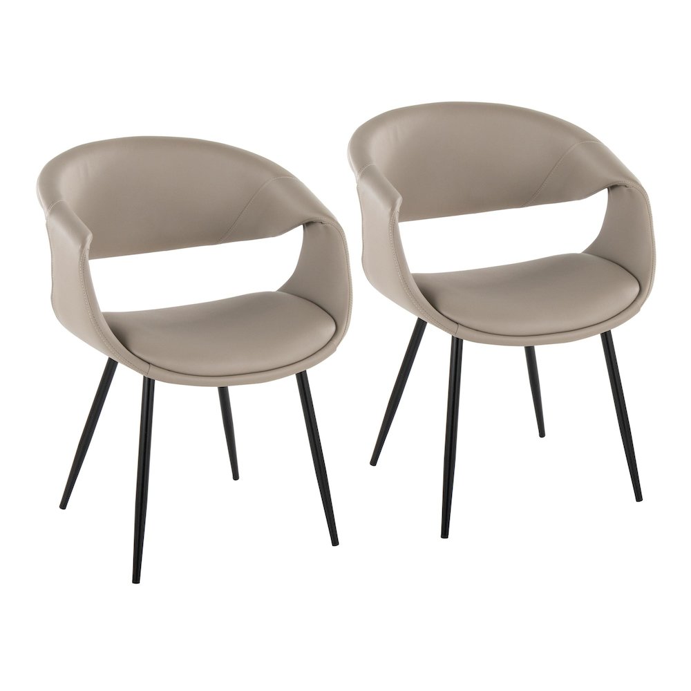 Curvo Upholstered Chair - Set of 2. Picture 1