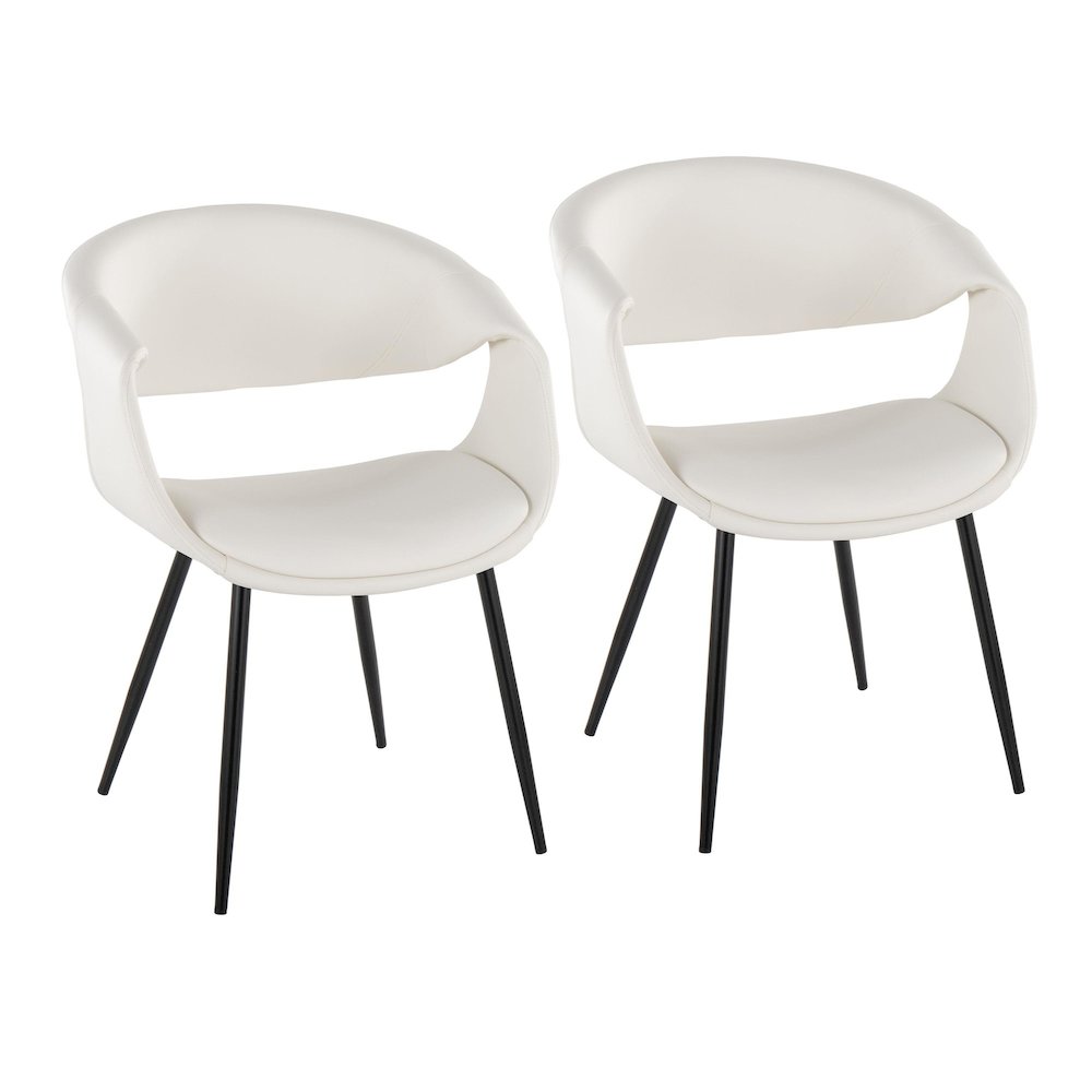 Curvo Upholstered Chair - Set of 2. Picture 1