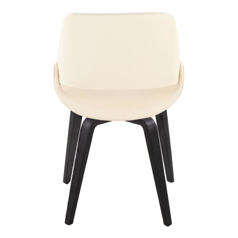 Black Wood, Cream Fabric Fabrico Chair - Set of 2. Picture 5