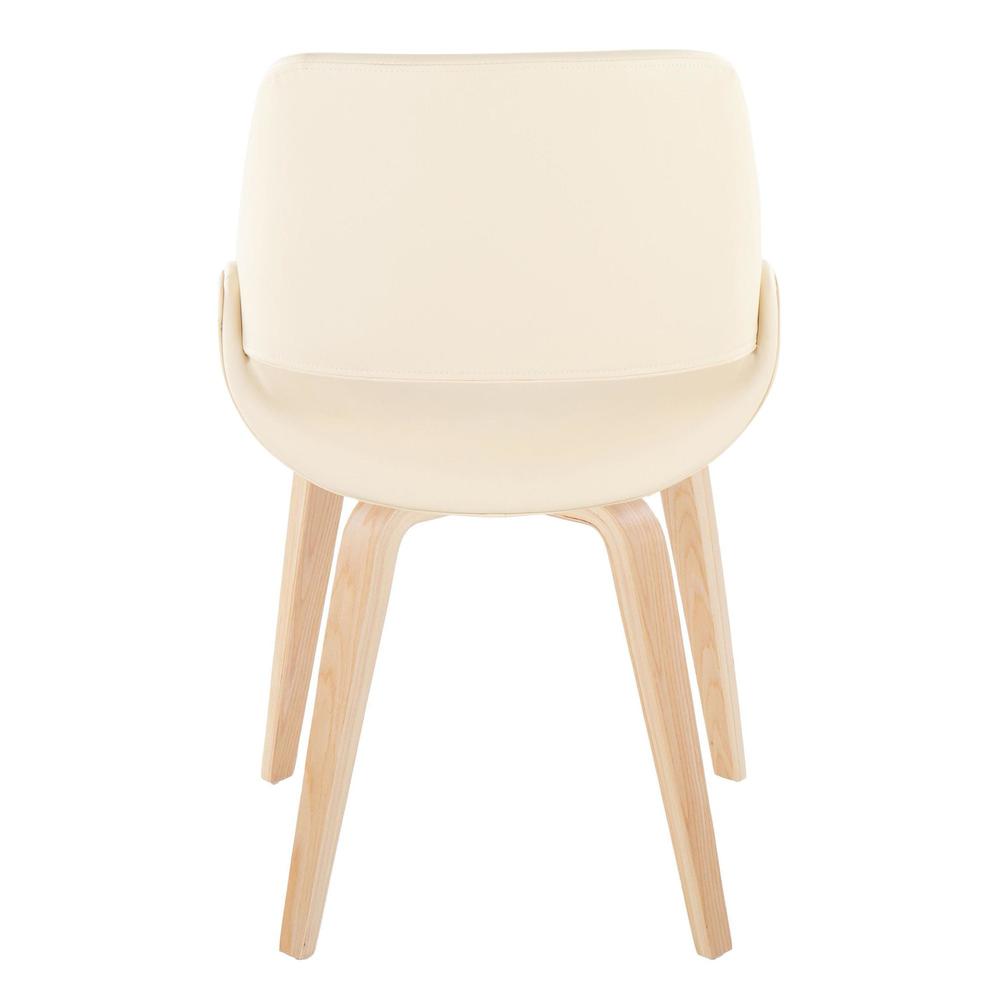 Natural Wood, Cream PU Fabrico Chair - Set of 2. Picture 5