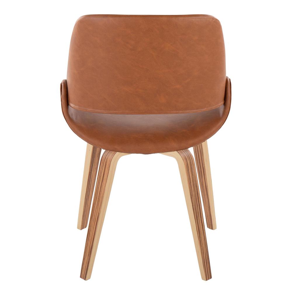 Zebra Wood, Camel PU Fabrico Chair - Set of 2. Picture 5