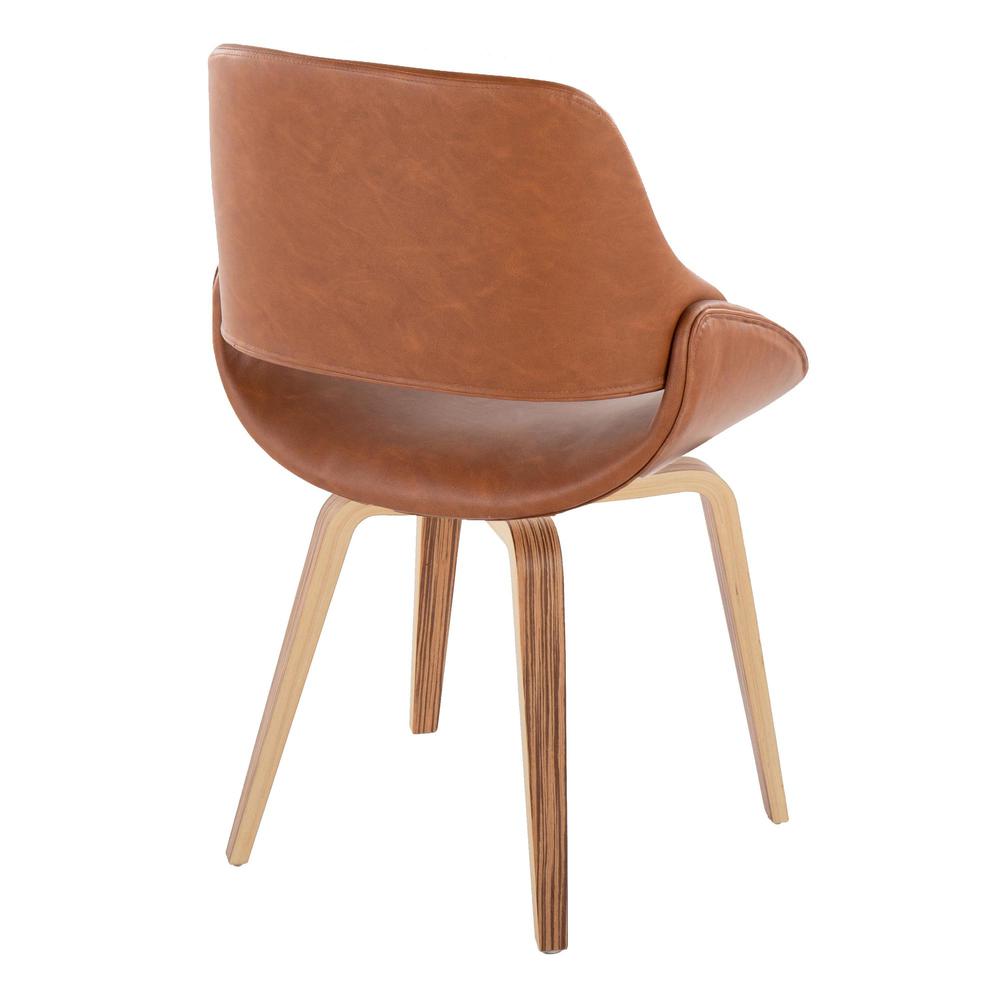 Zebra Wood, Camel PU Fabrico Chair - Set of 2. Picture 4