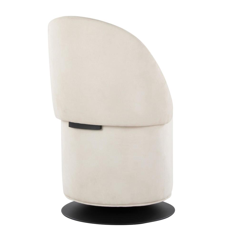 Black Metal, Cream Fabric Finch Chair. Picture 3