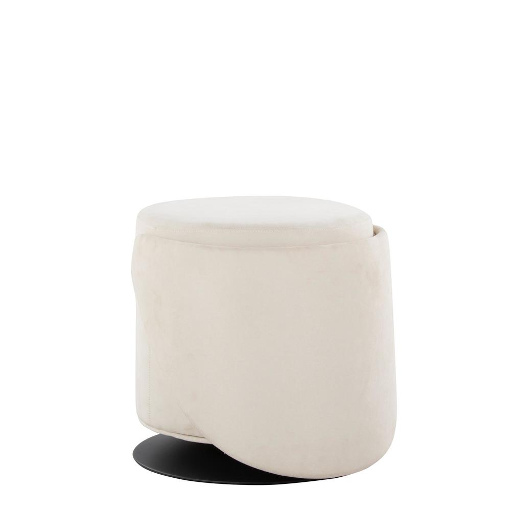 Black Metal, Cream Fabric Finch Chair. Picture 7