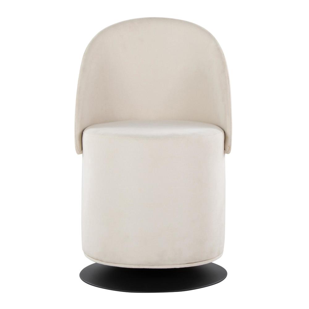 Black Metal, Cream Fabric Finch Chair. Picture 5