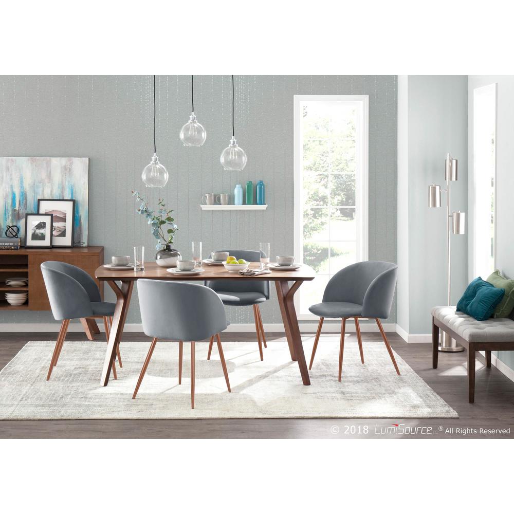 Walnut, Grey Fran Chair - Set of 2. Picture 10