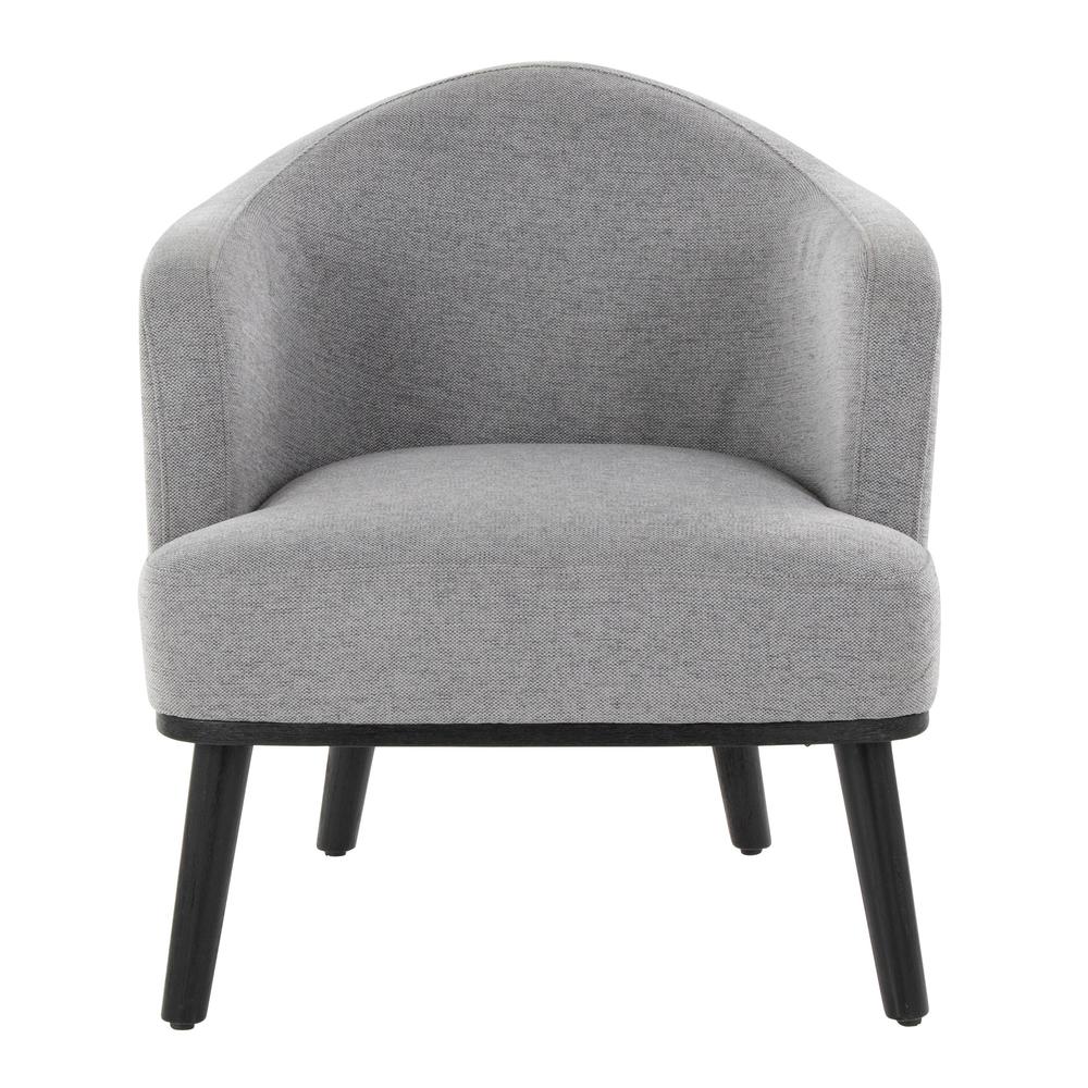Black Wood, Grey Fabric Ahoy Accent Chair. Picture 5