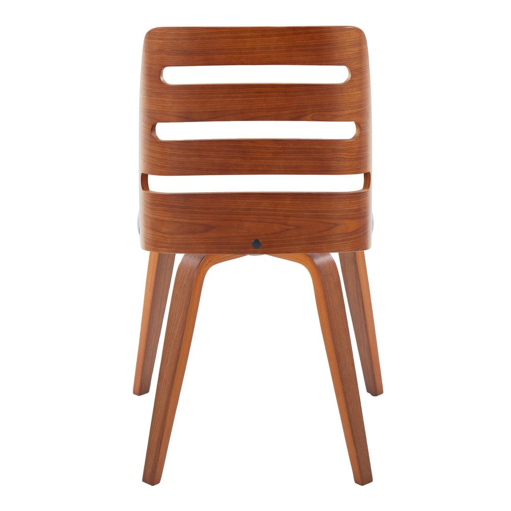 Walnut Wood, Grey Fabric Trevi Chair - Set of 2. Picture 5