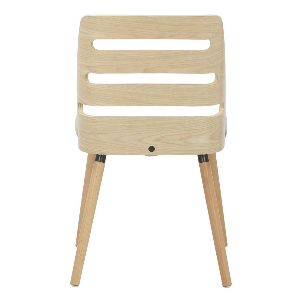 Natural Wood, Cream Fabric Trevi Chair - Set of 2. Picture 5