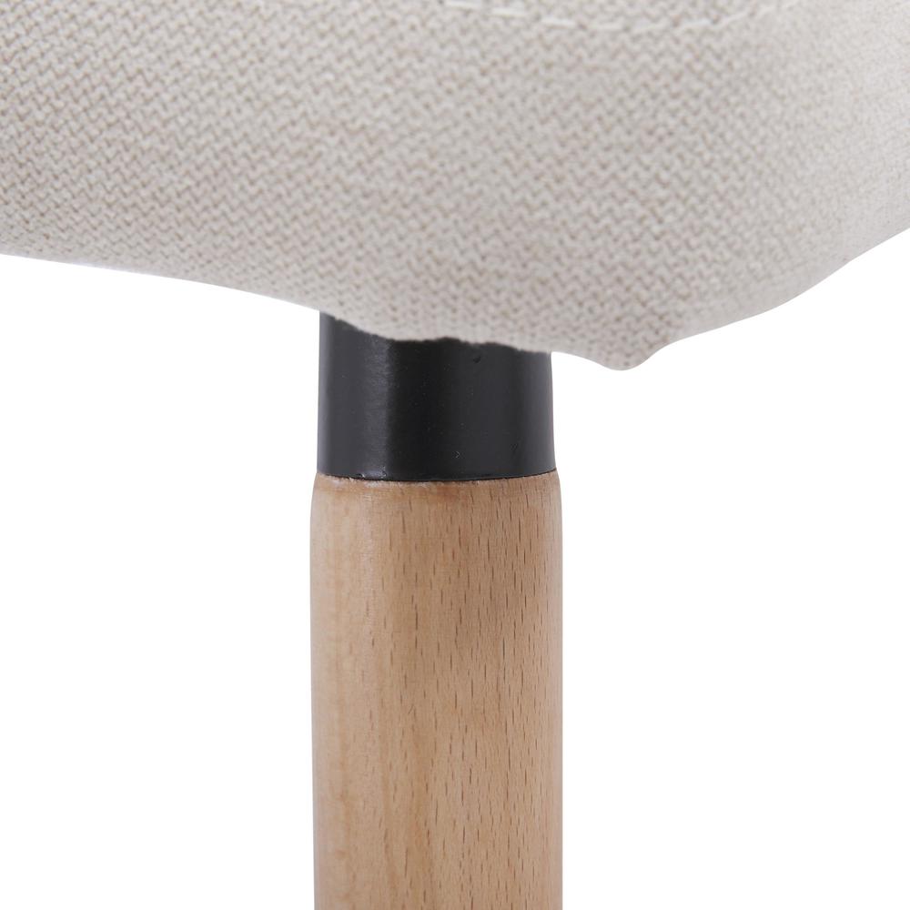 Natural Wood, Cream Fabric Trevi Chair - Set of 2. Picture 10