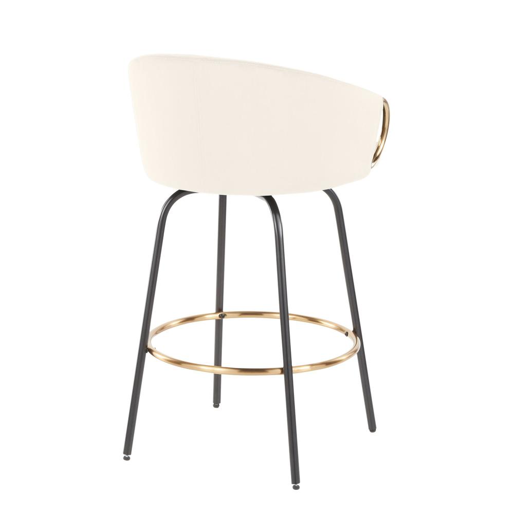 Black Claire 26" Fixed Height Counter Stool - Set of 2. Picture 4