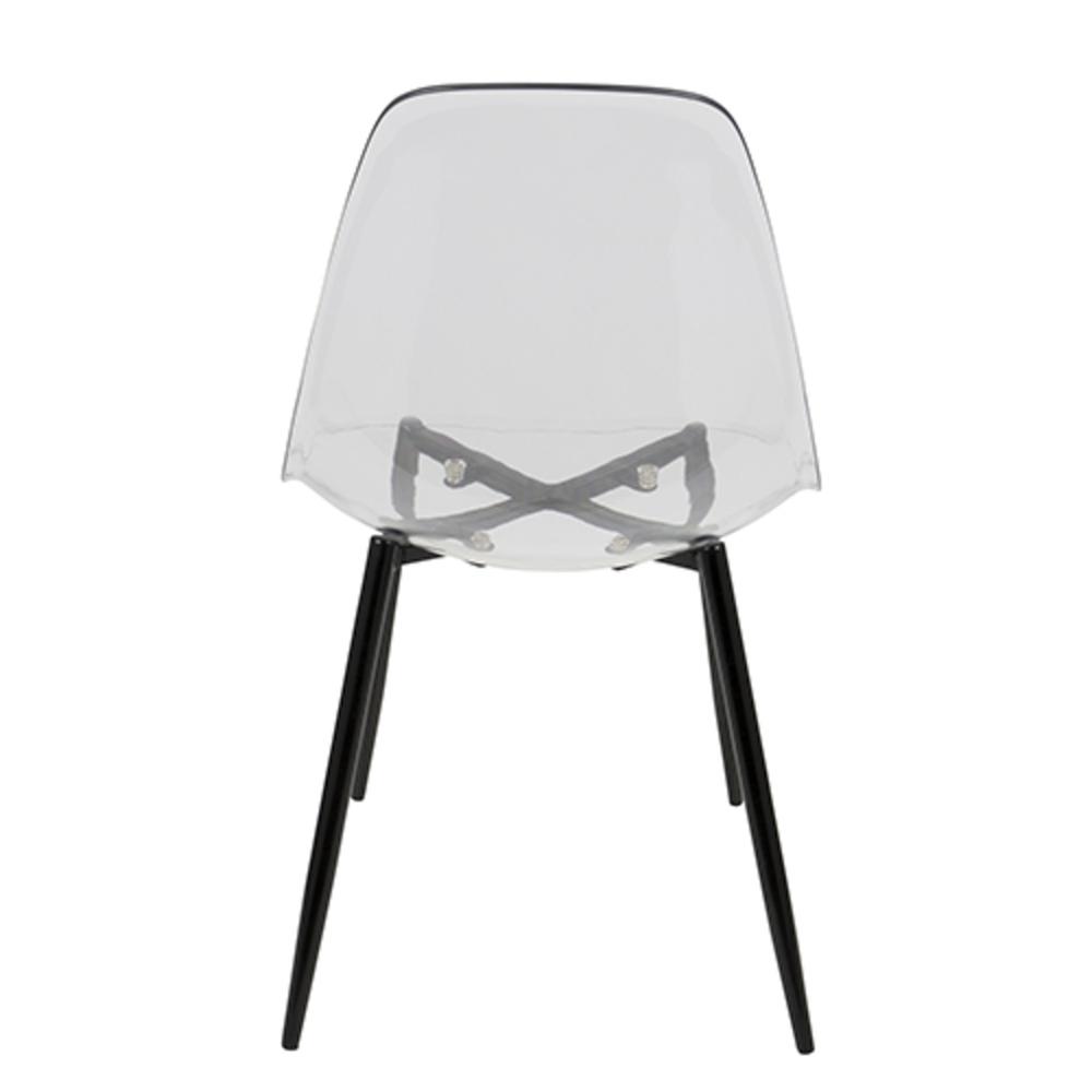 Black, Clear  Clara Dining Chair - Set of 2. Picture 5