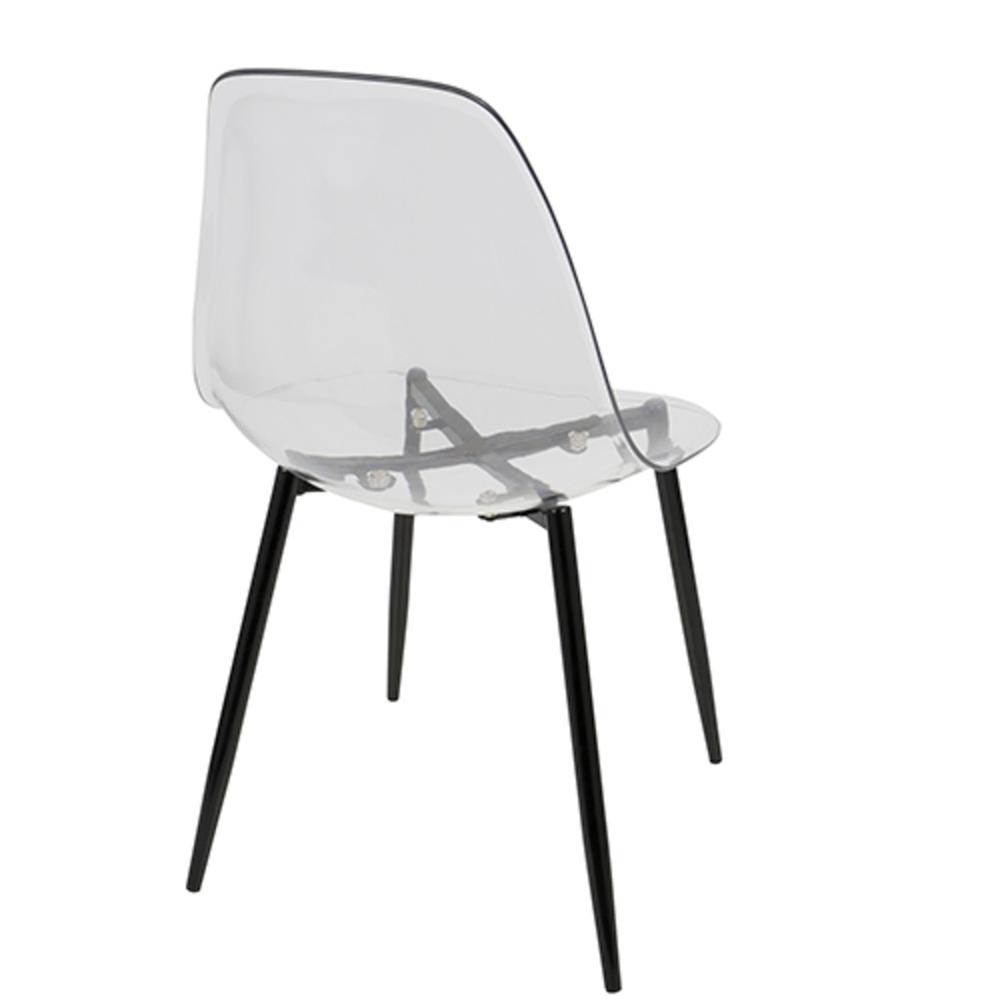 Black, Clear  Clara Dining Chair - Set of 2. Picture 4
