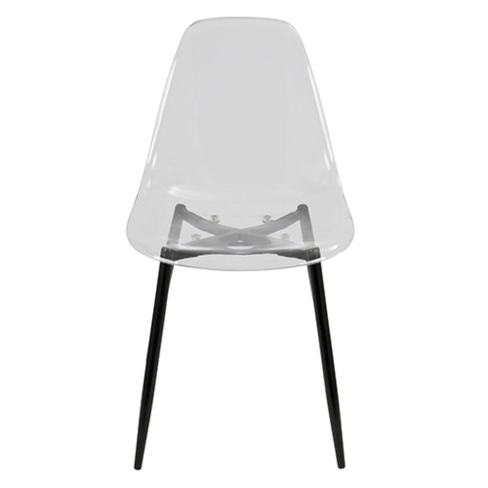 Black, Clear  Clara Dining Chair - Set of 2. Picture 6