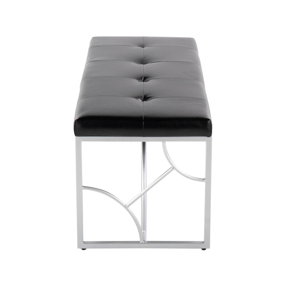 Silver Metal, Black PU Constellation Bench. Picture 2