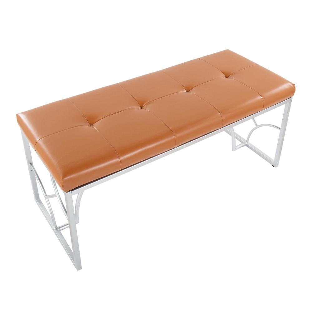 Silver Metal, Camel PU Constellation Bench. Picture 5