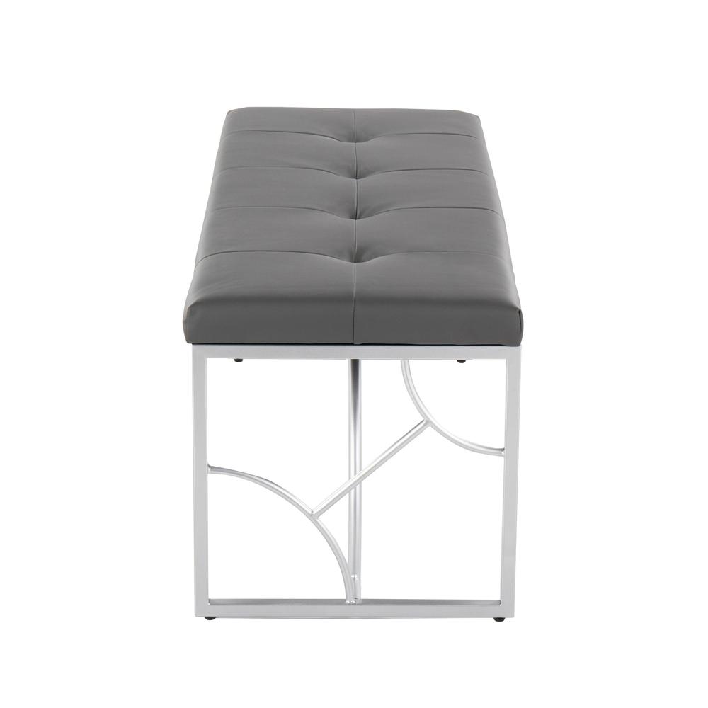 Silver Metal, Grey PU Constellation Bench. Picture 2