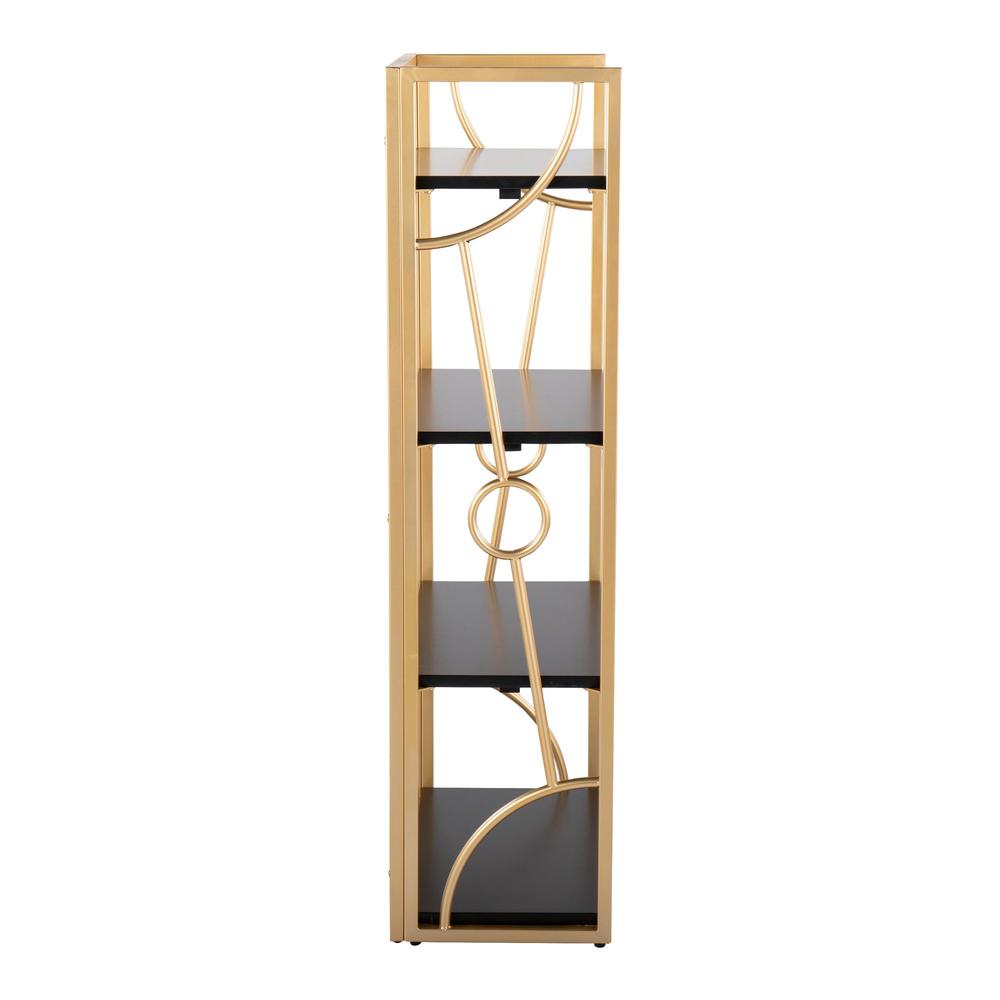 Gold Metal, Black MDF Constellation Bookcase. Picture 2
