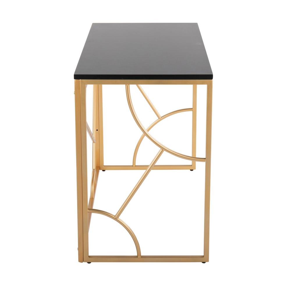Gold Metal, Black MDF Constellation Desk. Picture 2