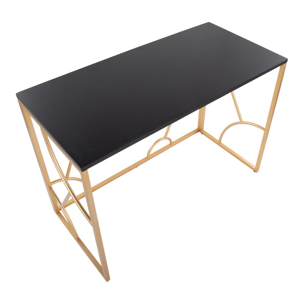 Gold Metal, Black MDF Constellation Desk. Picture 6