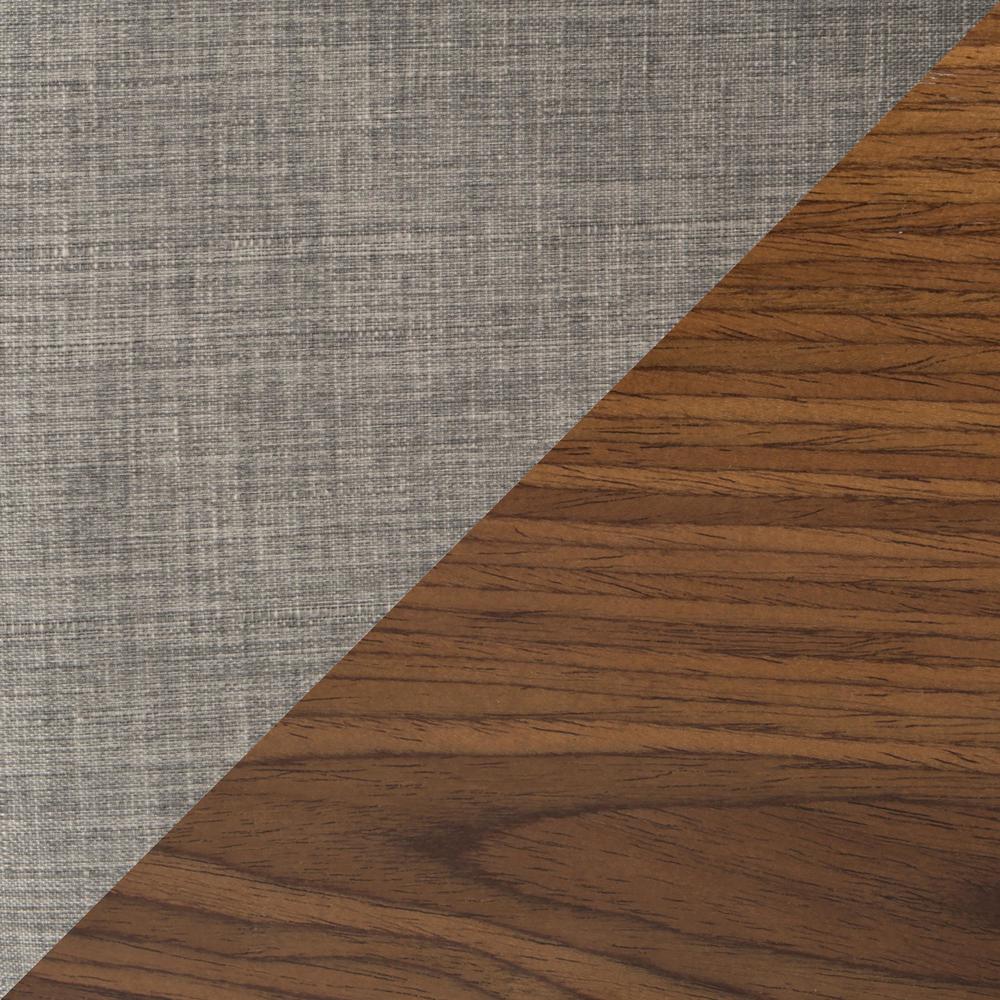 Walnut Wood, Grey Fabric Trevi Chair. Picture 7