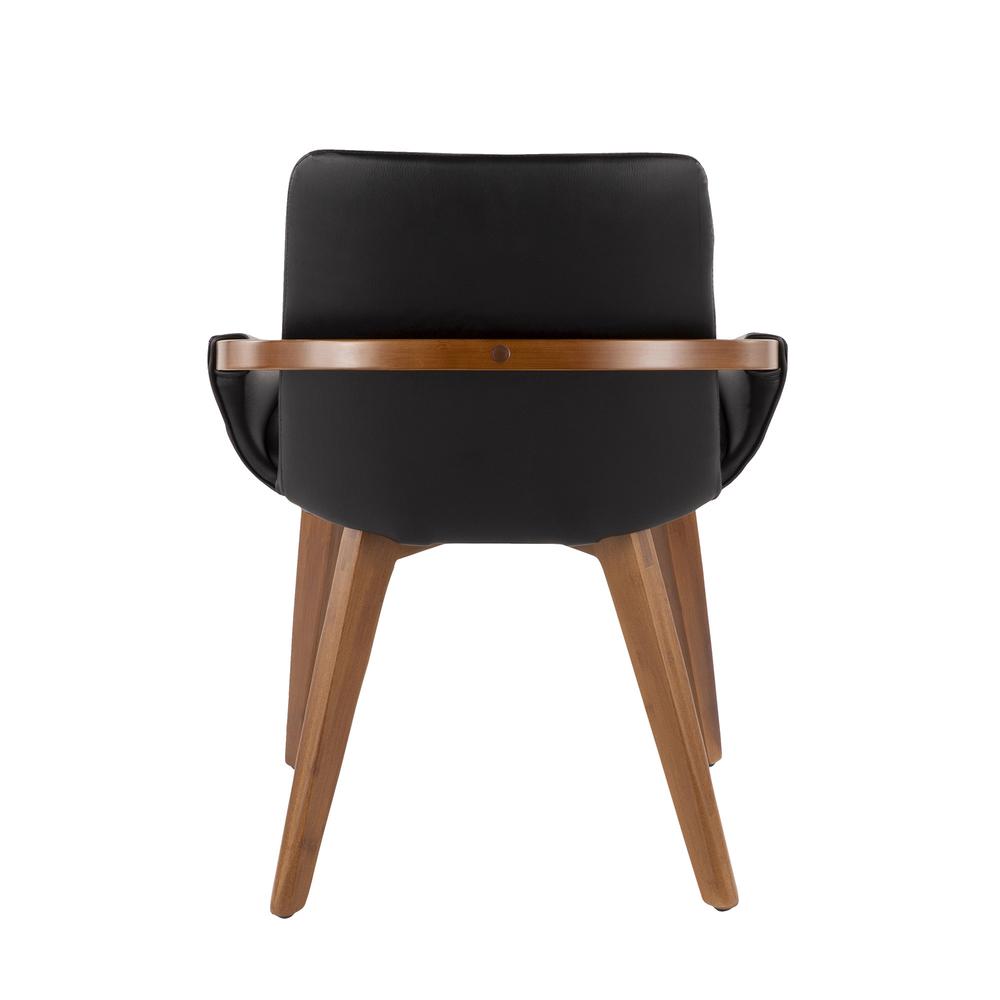 Walnut Bamboo, Black PU Cosmo Chair. Picture 4