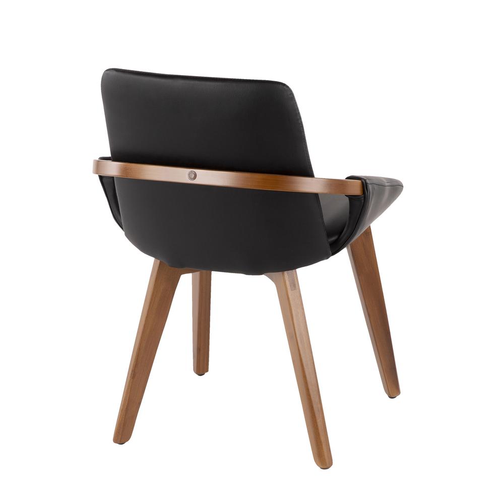 Walnut Bamboo, Black PU Cosmo Chair. Picture 3